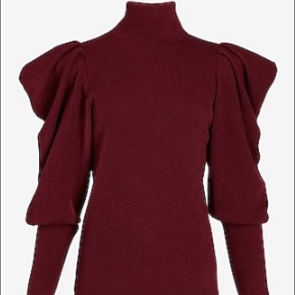 Express Sweaters - Express Ribbed Mock Puff Sweater Size Medium NWT